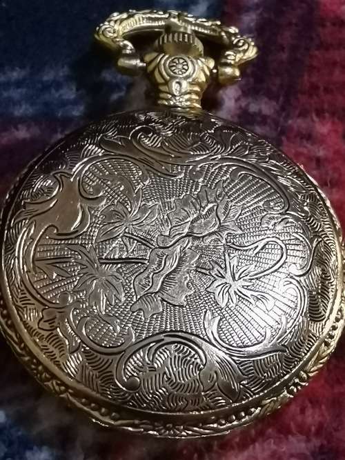 DAWN GOLD PLATED POCKET WATCH - WORKS 100%