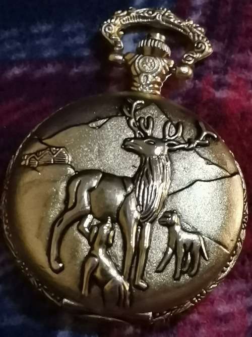 DAWN GOLD PLATED POCKET WATCH - WORKS 100%