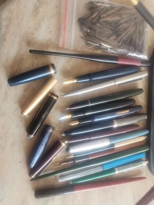 HUGE COLLECTION OF VINTAGE PENS AND WRITING ACCESSORIES ALL FOR 1 BID