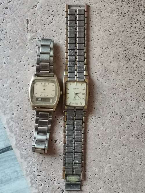 2 X MENS SEIKO WATCHES - WORKING BUT NEEDS TLC