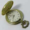 FULL HUNTER QUARTZ GOLD PLATED POCKET WATCH IN GOOD CONDITION