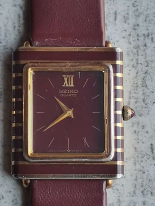 SEIKO LADIES BROWN AND GOLD PLATED LADIES QUARTZ WATCH - WORKS PERFECTLY
