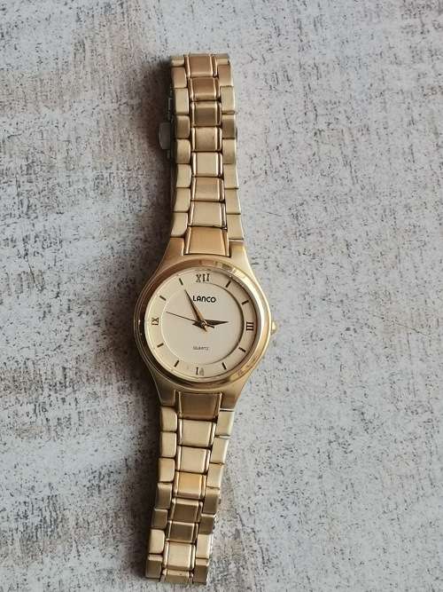 ELEGANT & STYLISH LADIES LANCO GOLD PLATED WATCH IN EXCELLENT WORKING CONDITION