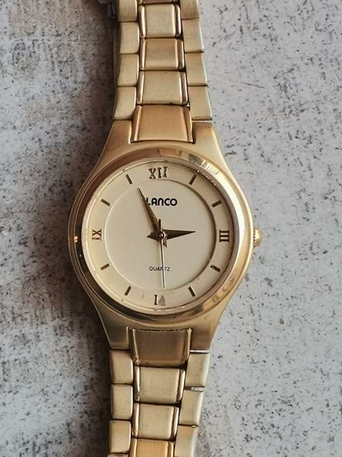 ELEGANT & STYLISH LADIES LANCO GOLD PLATED WATCH IN EXCELLENT WORKING CONDITION