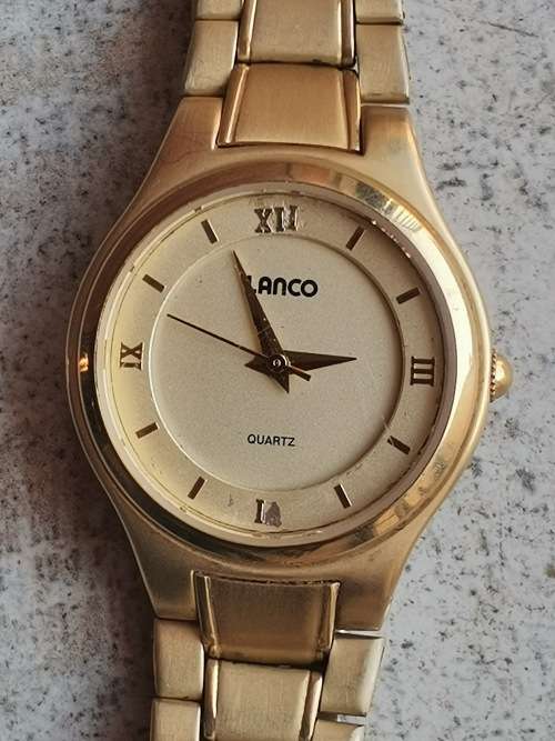 ELEGANT & STYLISH LADIES LANCO GOLD PLATED WATCH IN EXCELLENT WORKING CONDITION