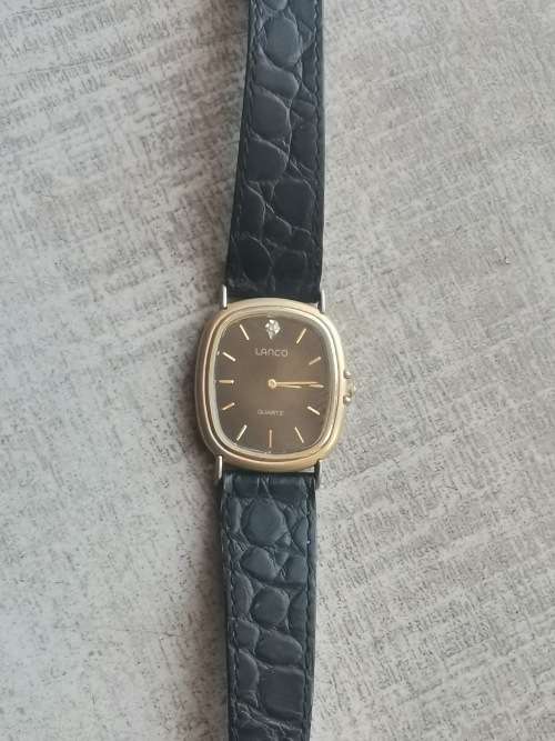 BEAUTIFUL GOLD PLATED LADIES LANCO WATCH IN EXCELLENT WORKING CONDITION
