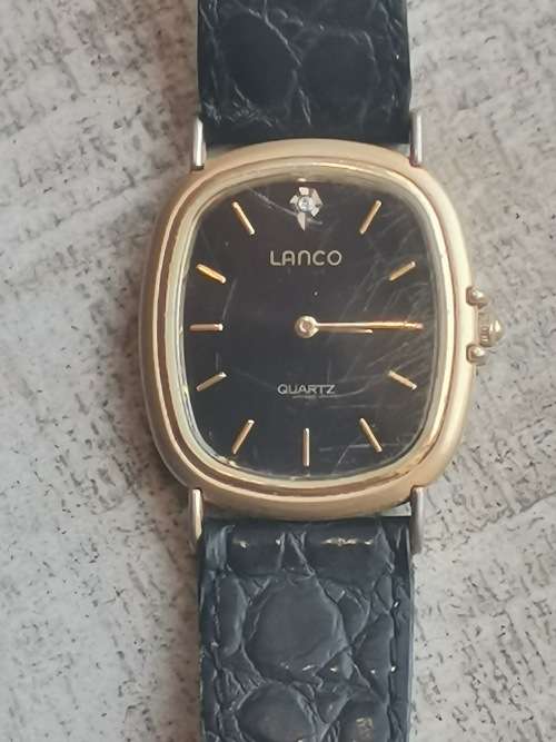 BEAUTIFUL GOLD PLATED LADIES LANCO WATCH IN EXCELLENT WORKING CONDITION