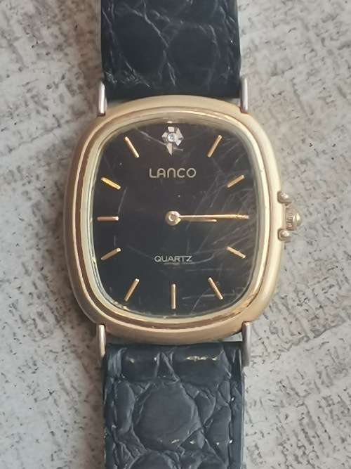 BEAUTIFUL GOLD PLATED LADIES LANCO WATCH IN EXCELLENT WORKING CONDITION