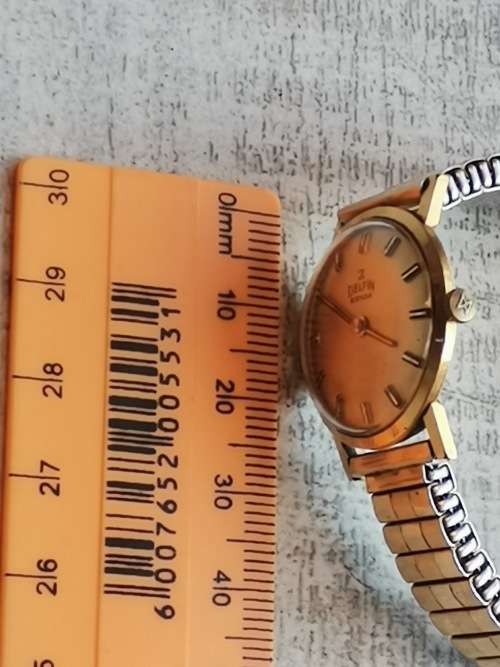 DELFIN EDOX GOLD PLATED LADIES WATCH IN EXCELLENT WORKING CONDITION
