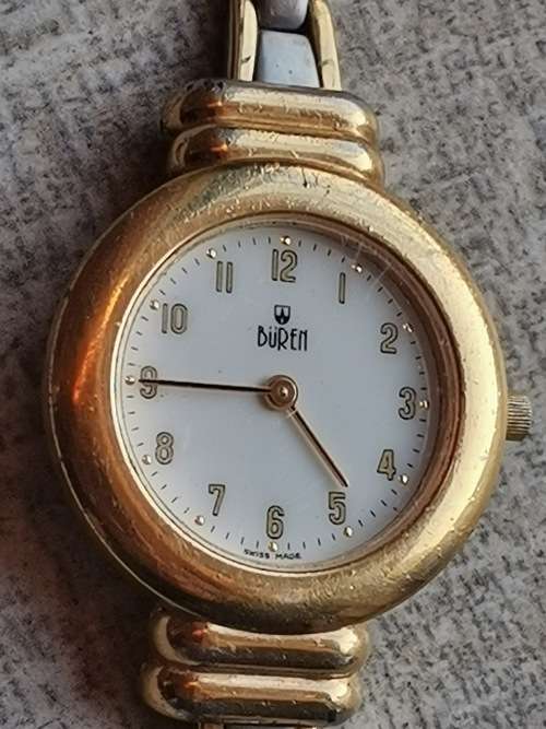 LADIES VINTAGE SWISS BUREN WATCH IN EXCL WORKING CONDITION VALUED @ R3500 WITH VALUATION CERTIFICATE