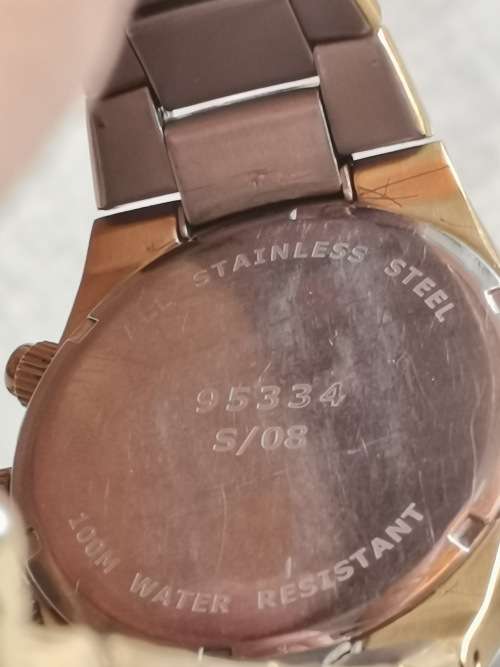 MENS GOLD PLATED TEMPO 100M CHRONOGRAPH WATCH IN EXCELLENT CONDITIONL