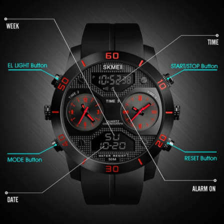 SKMEI 1355 MENS MULTI FUNCTIONAL SPORTS WATCH (DEMO)