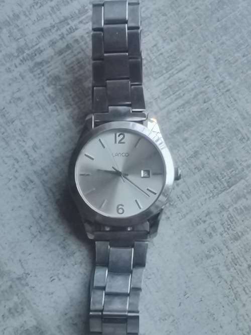 LANCO MENS STAINLESS STEEL WATCH IN EXCELLENT WORKING CONDITION