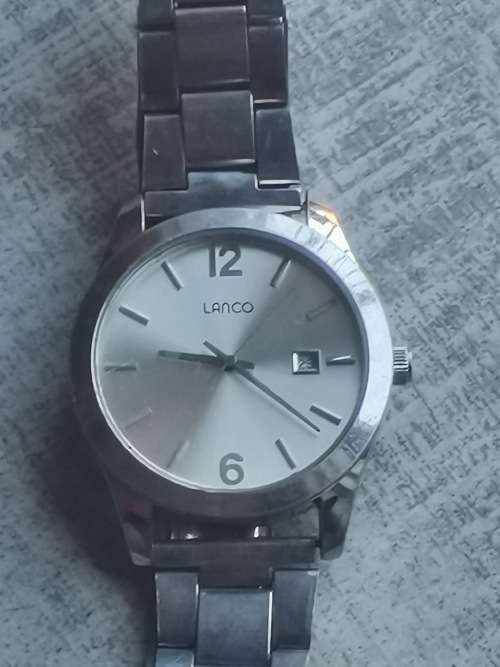 LANCO MENS STAINLESS STEEL WATCH IN EXCELLENT WORKING CONDITION