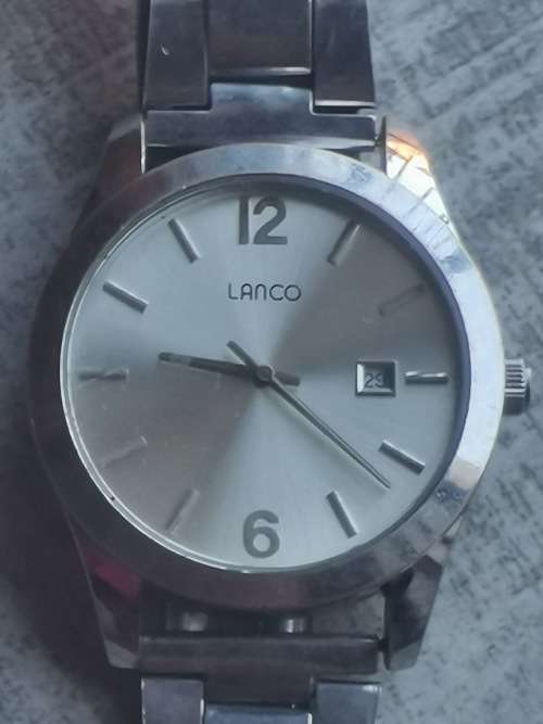 LANCO MENS STAINLESS STEEL WATCH IN EXCELLENT WORKING CONDITION