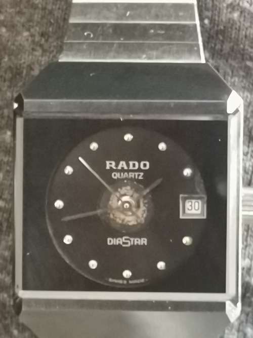 LADIES VINTAGE RADO WATCH - NO BACK PLATE/UNTESTED/SELLING FOR SPARES OR REPAIR