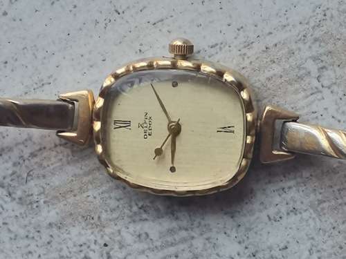 VINTAGE LADIES DELFIN EDOX GOLD PLATED QUARTZ WATCH IN EXCELLENT WORKING CONDITION