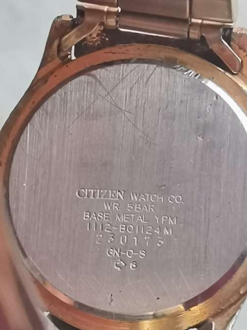 MENS GOLD PLATED CITIZEN WATCH IN EXCELLENT WORKING CONDITION