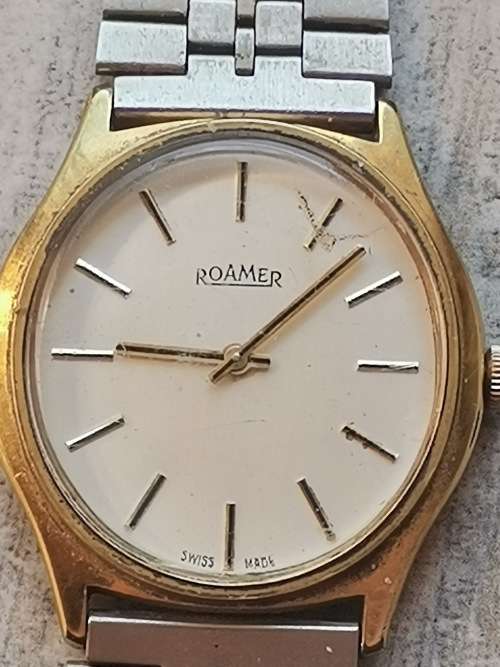 VINTAGE ROAMER MENS GOLD PLATED MECHANICAL WATCH IN EXCELLENT WORKING CONDITION - VALUED R6000