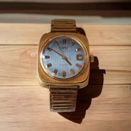 MENS VINTAGE CAMY AUTOMATIC GOLD PLATED WATCH IN WORKING CONDITION