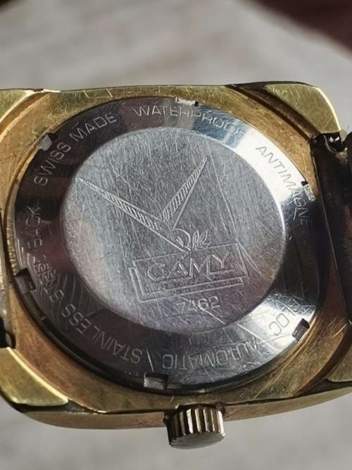 MENS VINTAGE CAMY AUTOMATIC GOLD PLATED WATCH IN WORKING CONDITION