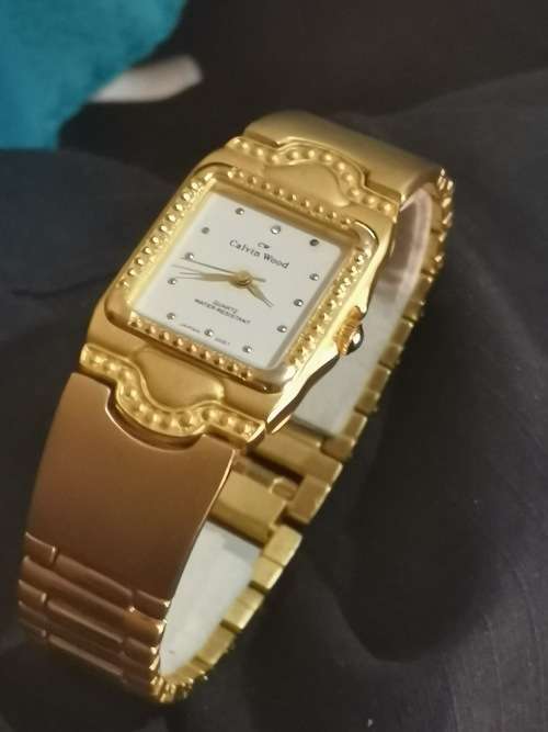 CALVIN WOOD LADIES GOLD PLATED WATCH IN EXCELLENT WORKING CONDITION