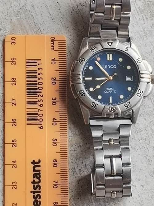 MENS LANCO WATCH WITH ROTATING BEZEL IN EXCELLENT WORKING CONDITION