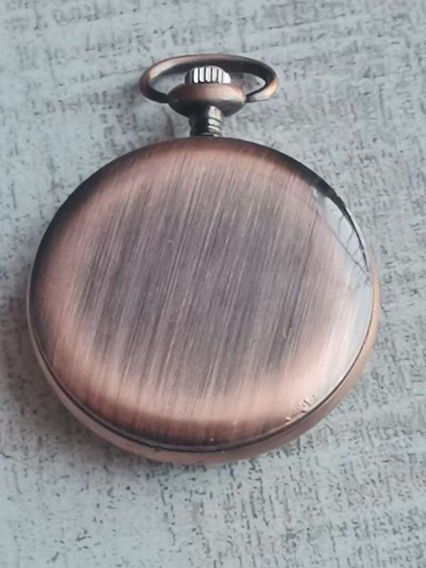 MENS POCKET WATCH IN DISPLAY BOX IN GOOD WORKING CONDITION