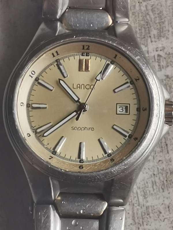 LANCO SAPPHIRE MENS WATCH IN EXCELLENT WORKING CONDITION