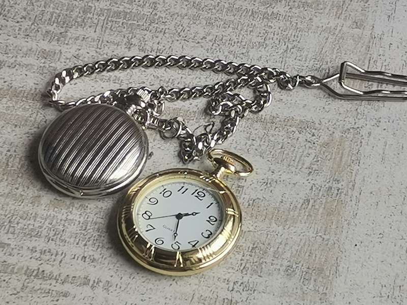 SET OF MENS POCKET WATCHES IN EXCELLENT WORKING CONDITION - BIDDING FOR BOTH