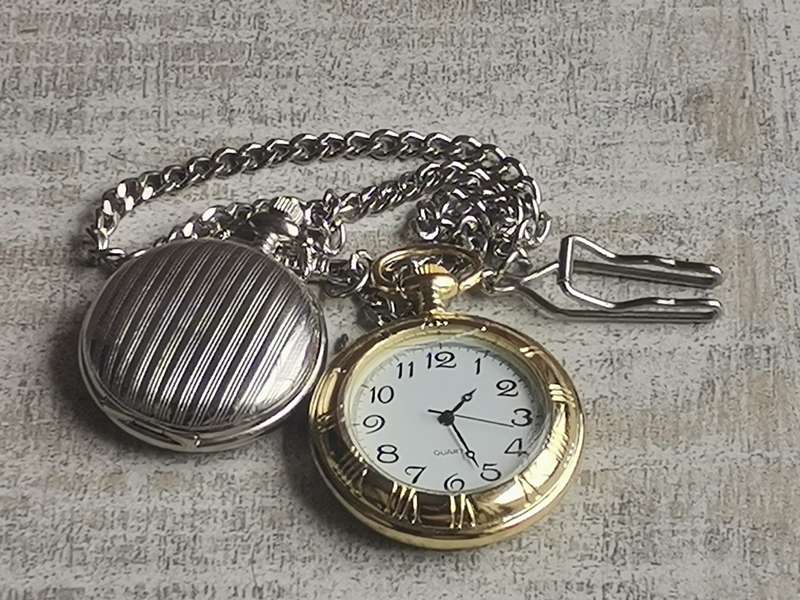 SET OF MENS POCKET WATCHES IN EXCELLENT WORKING CONDITION - BIDDING FOR BOTH