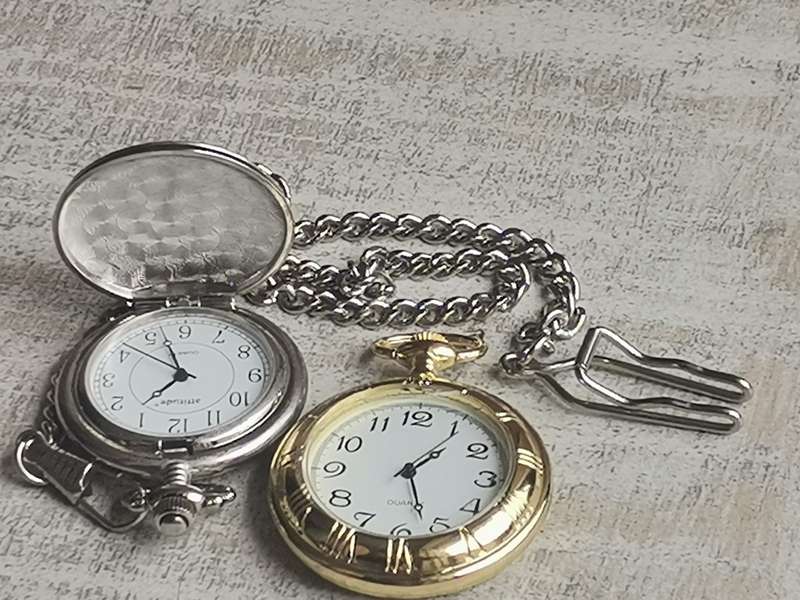 SET OF MENS POCKET WATCHES IN EXCELLENT WORKING CONDITION - BIDDING FOR BOTH
