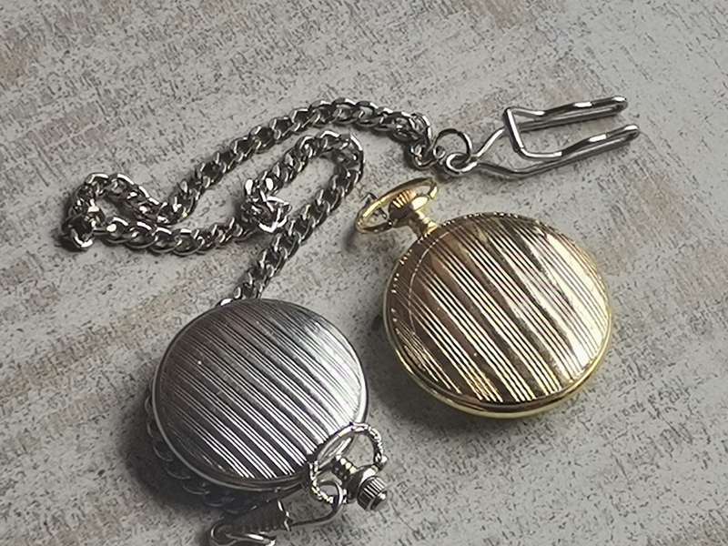SET OF MENS POCKET WATCHES IN EXCELLENT WORKING CONDITION - BIDDING FOR BOTH