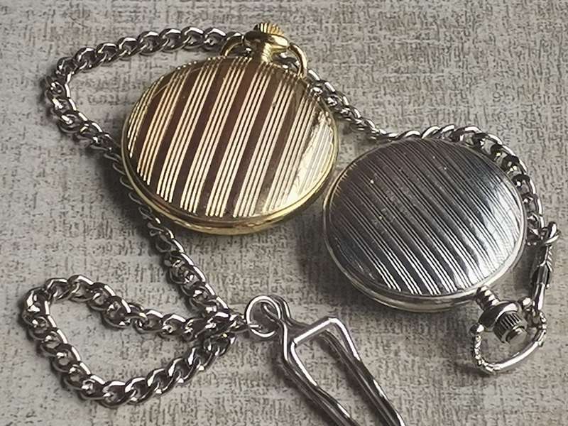 SET OF MENS POCKET WATCHES IN EXCELLENT WORKING CONDITION - BIDDING FOR BOTH