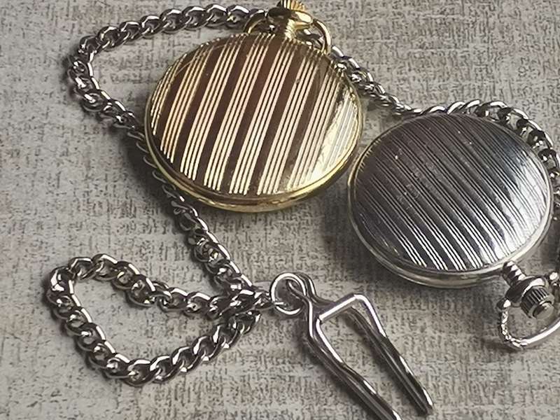 SET OF MENS POCKET WATCHES IN EXCELLENT WORKING CONDITION - BIDDING FOR BOTH