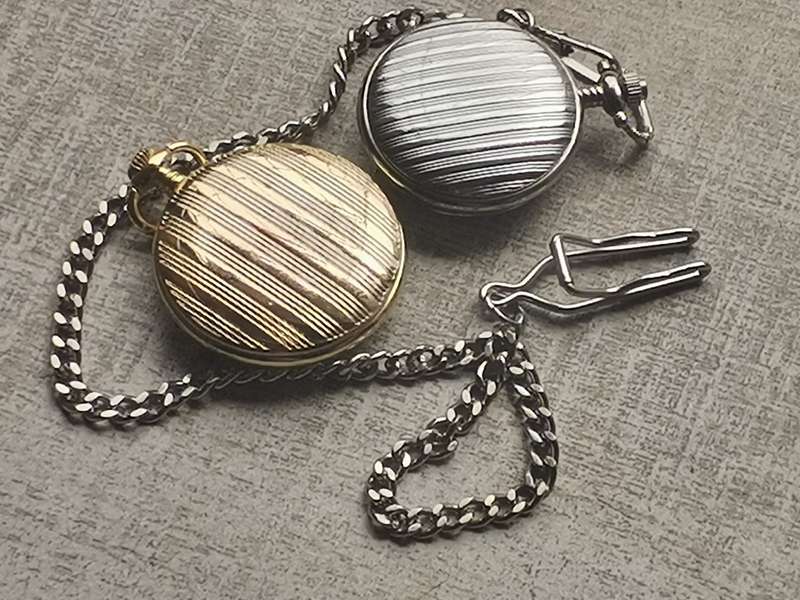 SET OF MENS POCKET WATCHES IN EXCELLENT WORKING CONDITION - BIDDING FOR BOTH