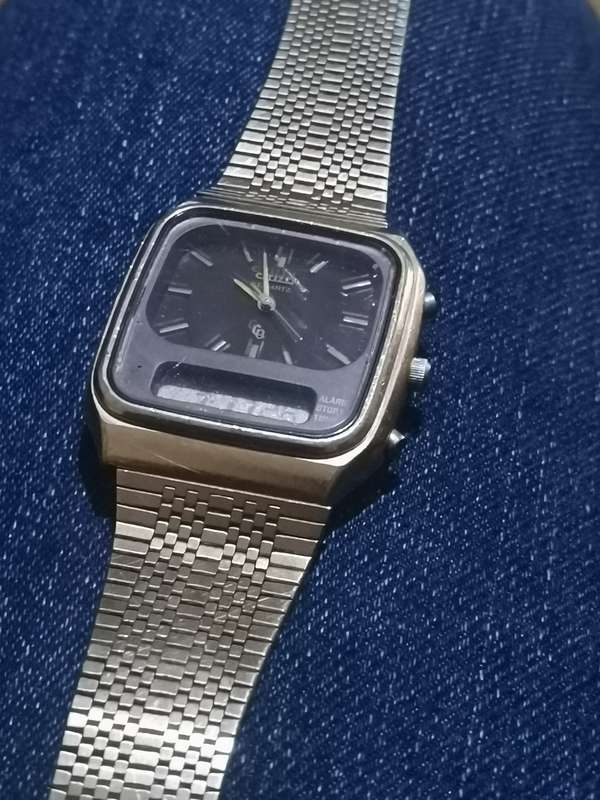 MENS CITIZEN CHRONOGRAPH ANALOG/DIGITAL WATCH IN EXCELLENT WORKING CONDITION