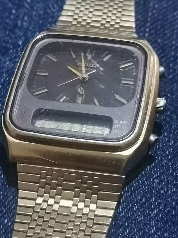 MENS CITIZEN CHRONOGRAPH ANALOG/DIGITAL WATCH IN EXCELLENT WORKING CONDITION