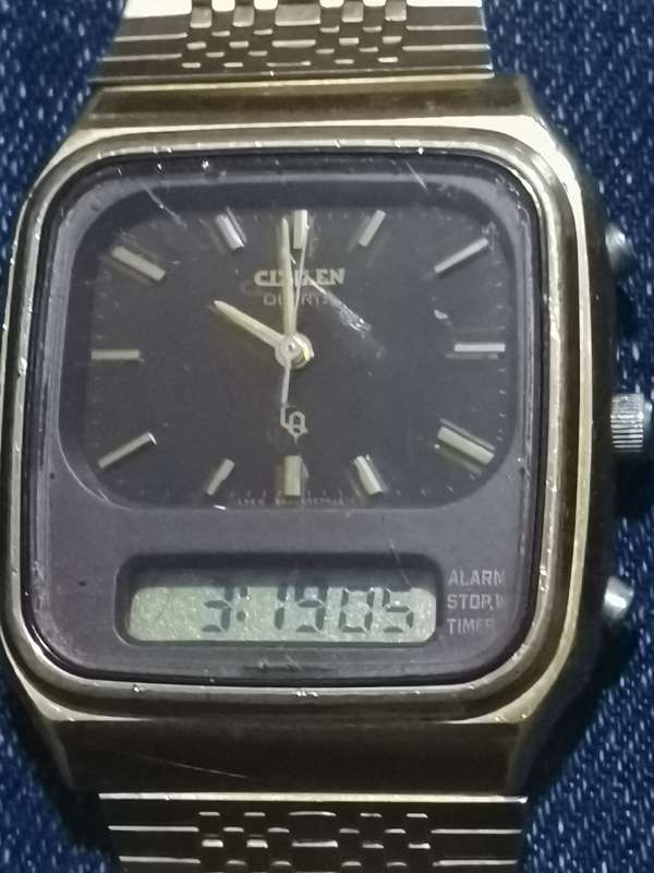 MENS CITIZEN CHRONOGRAPH ANALOG/DIGITAL WATCH IN EXCELLENT WORKING CONDITION