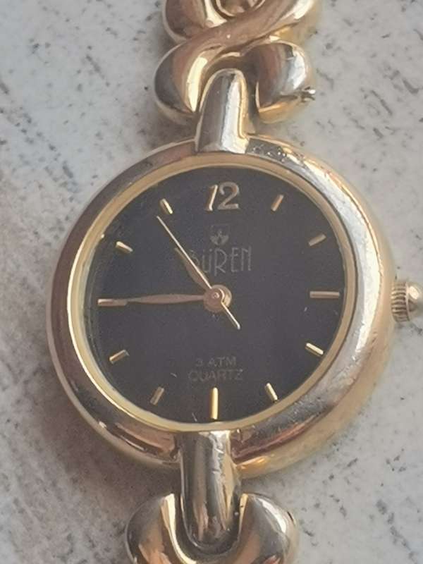 BUREN GOLD PLATED LADIES WATCH IN EXCELLENT WORKING CONDITION