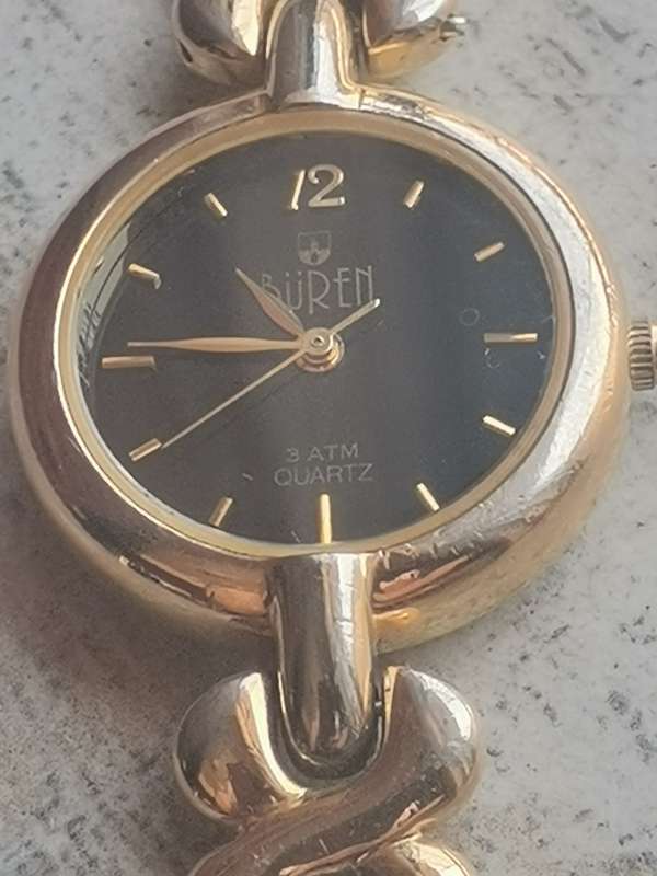 BUREN GOLD PLATED LADIES WATCH IN EXCELLENT WORKING CONDITION