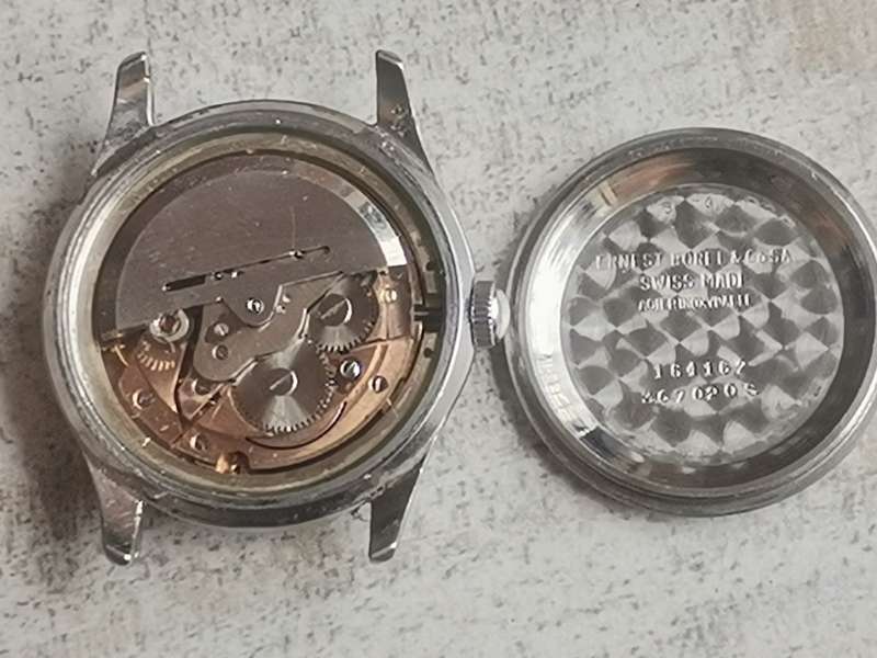 VINTAGE MENS ERNEST BOREL SWISS MADE AUTOMATIC WATCH - NOT WORKING REQUIRES SERVICE OR REPAIR