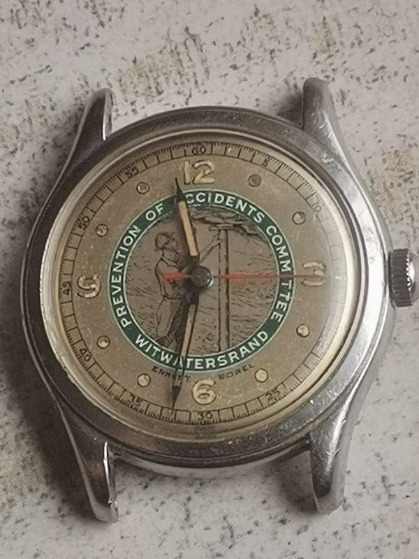 VINTAGE MENS ERNEST BOREL SWISS MADE AUTOMATIC WATCH - NOT WORKING REQUIRES SERVICE OR REPAIR