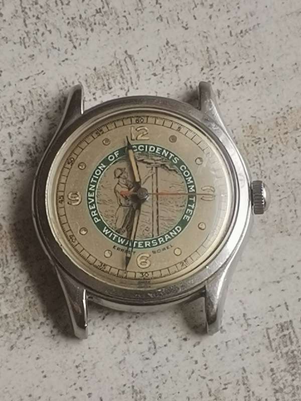 VINTAGE MENS ERNEST BOREL SWISS MADE AUTOMATIC WATCH - NOT WORKING REQUIRES SERVICE OR REPAIR