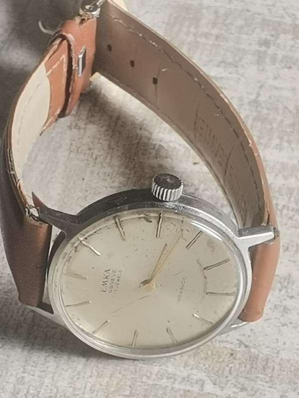VINTAGE MENS EMKA GENEVE 17 JEWELS SWISS WATCH IN EXCELLENT WORKING CONDITION