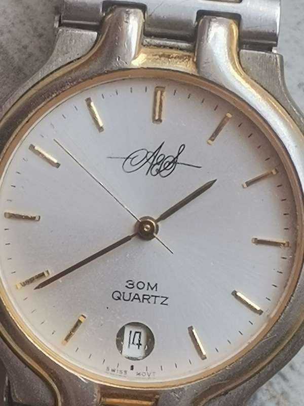 VINTAGE A&S MENS SWISS WATCH IN EXCELLENT WORKING CONDITION