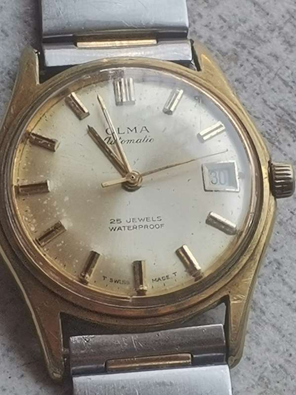 VINTAGE MENS OLMA AUTOMATIC WATCH WORKING