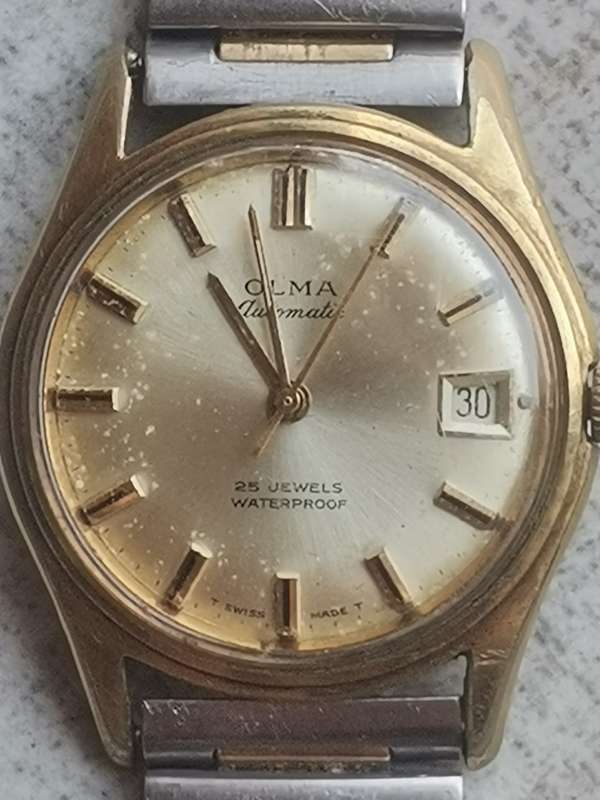 VINTAGE MENS OLMA AUTOMATIC WATCH WORKING