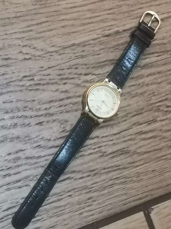 MENS SEIKO GOLD PLATED WATCH WITH DAY/DATE FUNCTION IN EXCELLENT WORKING CONDITION
