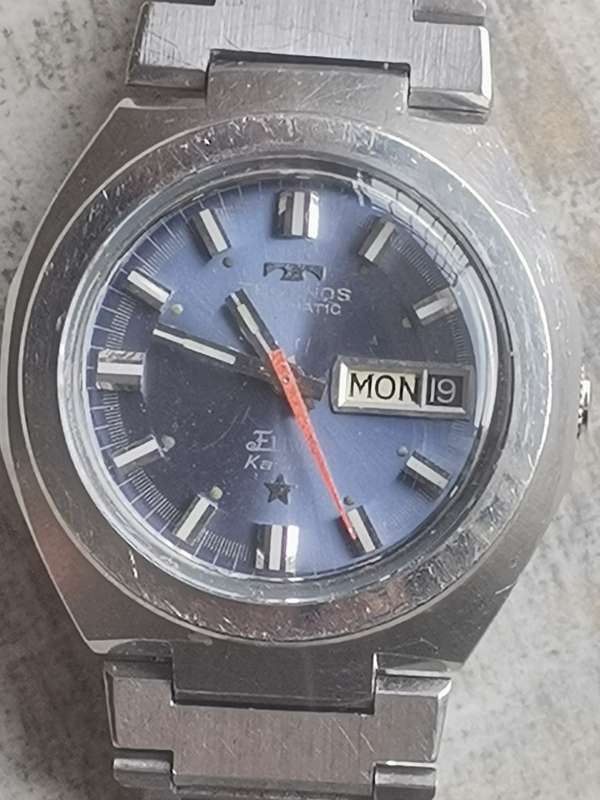 MENS TECHNOS AUTOMATIC WATCH WITH DAY/DATE FUNCTION IN EXCELLENT WORKING CONDITION